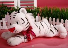 Lovely White Tiger Stuffed Toy For Cute Valentine Present