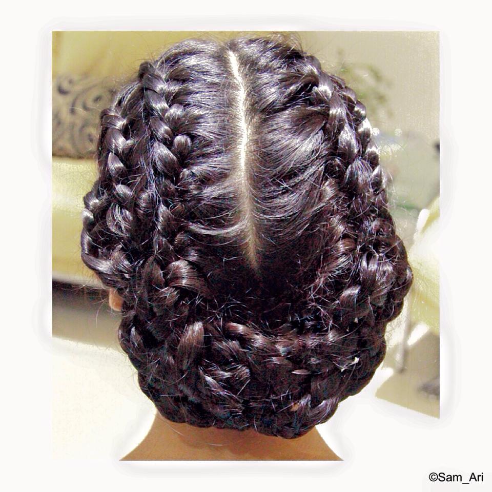 lace braided Bohemian hair updo