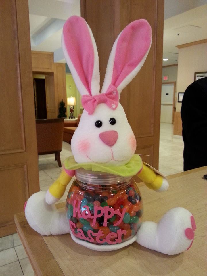 super cute easter bunny jar