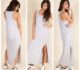 Lovely plain maxi dress with slits on both sides