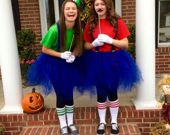 Mario and Luigi Halloween Costume Teen Girls